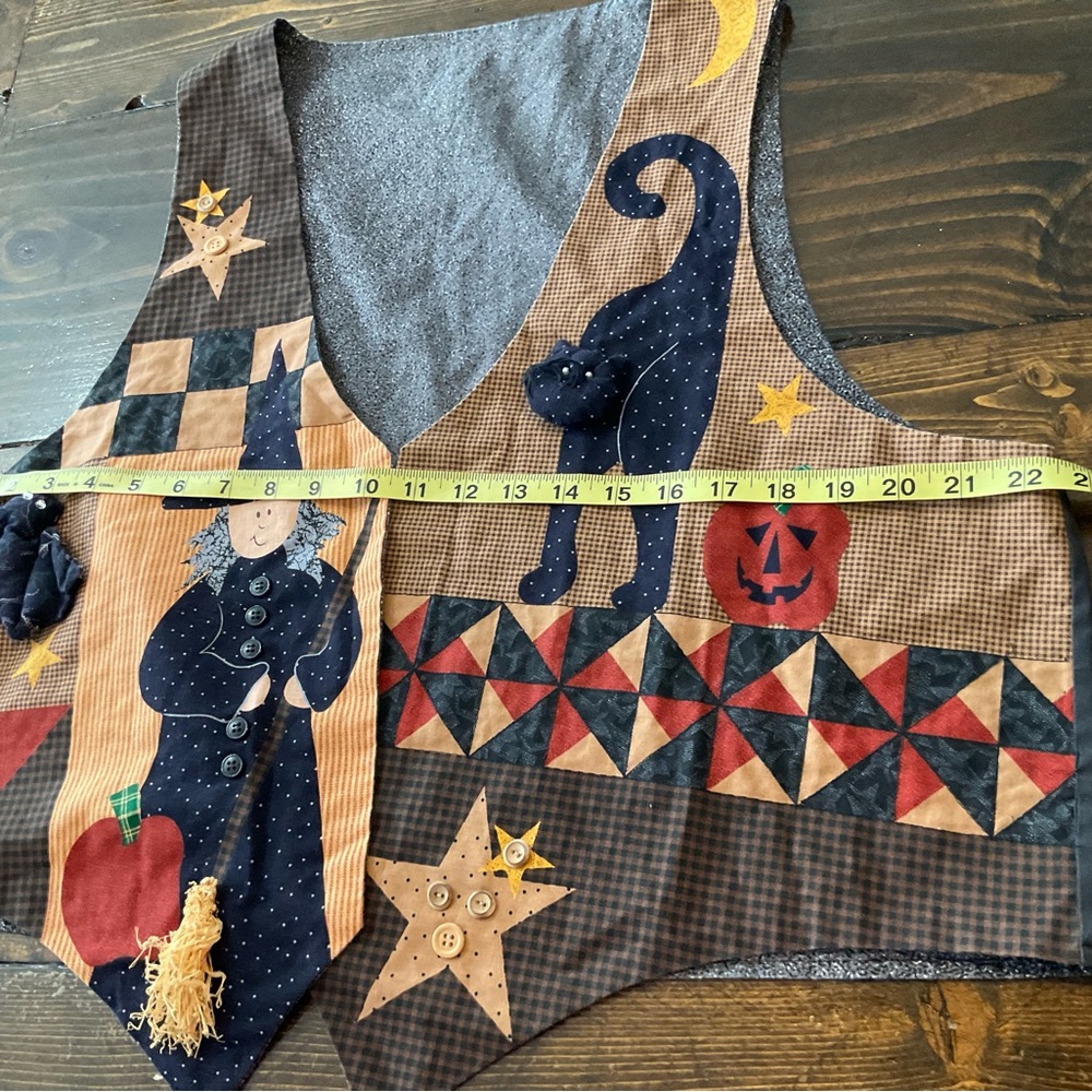 Halloween Themed Patchwork Vest - image 6
